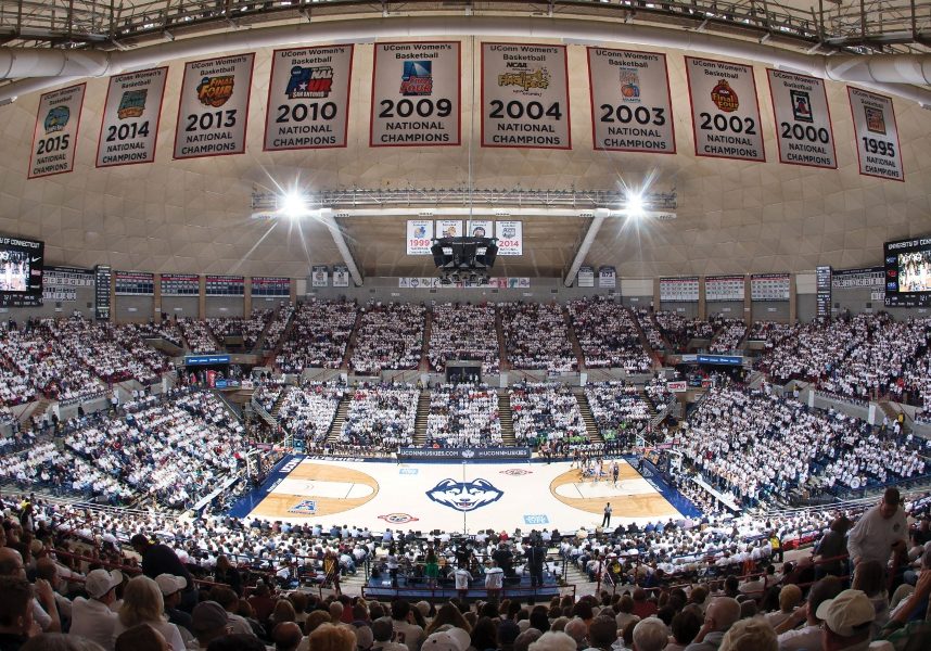 crowd in Gampel pavillion